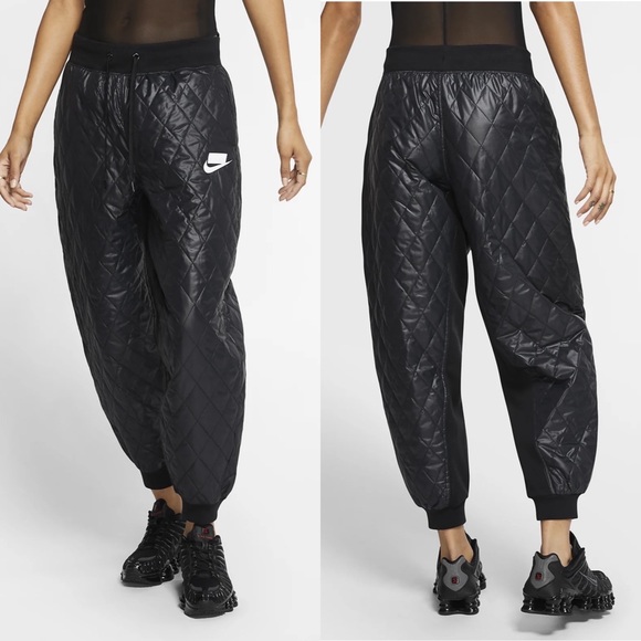 nike quilted joggers